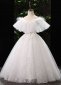 Children EmbroideryTulle Wedding Engagement White Dresses 1