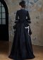Black Gothic Victorian Bustle Dress Halloween Masquerade Ball Gowns 4