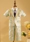 Kids Boys Brocade Jacquard Beading 4 Piece Formal Blazer Suits Set for Party