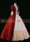 Wine Red Tea Party Garden Floral Dress for Women 2