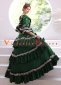 Renaissance Green Sequins Marie Antoinette Dress Women 1