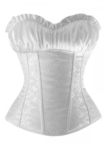 White And Black Satin Couture Corset