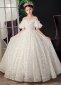 Children White Strapless Sequin Wedding Dresses