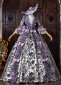 Purple Floral Brocade 18th Century Rococo Tea Party Ball Gown Lace-Up Corset Floor Length Masquerade Dress