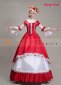 Deep Red Bridesmaid Wedding Party Dress Theater Costume