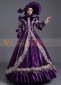 Purple Vintage Wedding Ball Gown Renaissance Costume with Hat 2