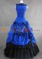 Blue Cotton Sleeveless Bow Lolita Victorian Dress 3
