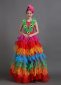 Tulle Ruffled Rainbow Super Large Skirt Tulle Dresses Rose Red