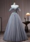 Off-The-Shoulder Sequin Long Evening Dress