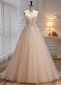 Brides White Tulle Spaghetti Strap Appliquesp Wedding Dress