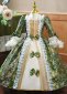 Green Children Girls Historical Victorian Dress Gown