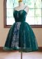 Green Spaghetti Straps Prom Party Dress