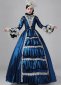 Blue Brown Long Sleeve Ball Gowns Renaissance Victorian Dress 1