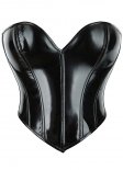 Classic Black PU Leather Fashion Corset Top