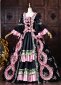 Rococo Black Floral Printed Satin Masquerade Dress Lolita Costume