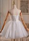 White Jacquard Beading Tulle Formal Dress 1