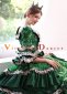 Renaissance Green Sequins Marie Antoinette Dress Women 3