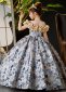 Children Princess Jacquard Off Shoulder Party Dress 3