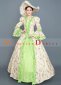 Green Floral Rococo Southern Belle Victorian Dress Reenactment Theater Costume