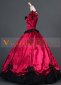 Red Short Sleeve Bow Renaissance Gothic Victorian Ball Gown 2