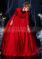 Red Long Sleeve Victorian Civil War Dickens Faire Caroler Little Dress 3