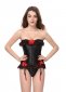 Black Satin Lace Overbust Corset