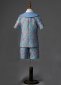 Boys Blue Jacquard Slim Fit 4 Pieces Suit Set for Show Stage 3