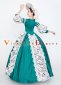 Blue Printed Rococo Lolita Cosplay Dress Theatre Costume 4
