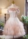 Pink Off-the-Shoulder Feather Tulle Cocktail Dress Girls Club Dresses