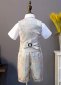 Vintage Brocade Jacquard 5 Piece Kids Boys Formal Blazer 3