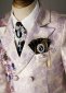 Boys Purple Sequin Jacquard Tuxedo Suit