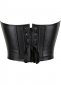 Black Modern Sweetheart Women Leather Corset With Cups 2