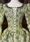 Yellow Green Floral Brocade Victorian Rococo Ball Gown Formal Party Dress 6