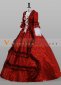 Wine Red Floral Renaissance Marie Antoinette Ball Gown for Women 2