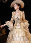 Renaissance Champagne Masquerade Party Dress 3