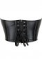 Black PVC Classic Overbust Corset 1