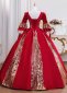 Red European Court Masquerade Prom Dress Christmas Costume 3
