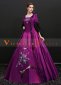 Purple Lace Short Flare Sleeves Floral Rococo Masquerade Dress Theater Costume 3