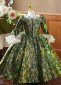 Green Children Girls Historical Victorian Dress Gown 2