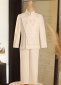 Embroidery Tuxedo Suits Kids White Suits Wedding Ring Bearer Outfit