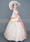 Orange Floral Rococo Southern Belle Victorian Dress Reenactment Theater Costume 2