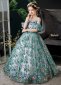 Children Green Sequin Strapless Prom Homecoming Ball Gown 2