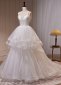White Train Tulle Hi Lo Spaghetti Straps Prom Dress Backless Wedding Dresses