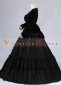 Civil War Victorian Black Velvet Ball Gown Dress Reenactment Theatre Costume 2
