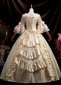 Renaissance Champagne Lace Victorian Ball Gown Prom Dress 3