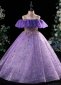 Girls Pink Beauty Pageants Sequin Formal Dresses Purple