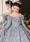 Children Sequin Long Sleeve Graduation Party Dress
