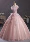 Sparkly Pink Off the Shoulder Long Formal Dress 1