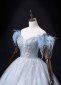 Feather Sleeve Deep V Neck Long Prom Dress with Sequins Beading 2