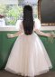 Princess White Sequin Mesh Wedding Party Dress 4